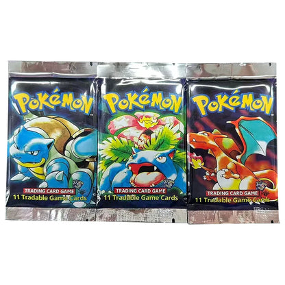 Base Set 1st Edition Shadowless Booster Box Pokemon Cards PTCG Proxy Classic Anime Collection Card 1Set 36 Packs 1Pack/11Card