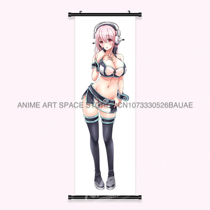 Video game Wall Artwork Canvas Scrolls Picture Anime Movie Role Poster Hanging Painting Print Home Decoration For SUPER SONICO