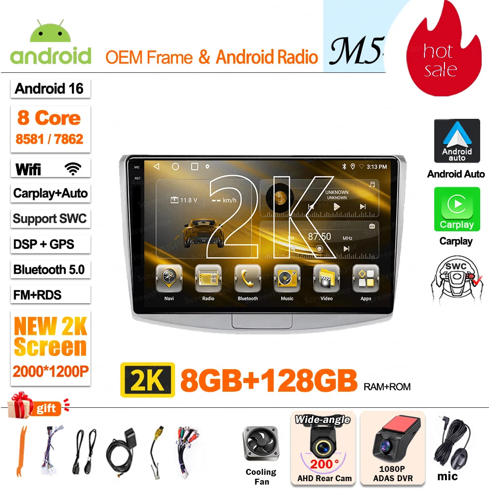 For Volkswagen VW Passat B6 B7 B8 CC 2007- 2021 Android 16 Car Radio Multimedia Video Player GPS Navigation Touch Screen RDS 5G