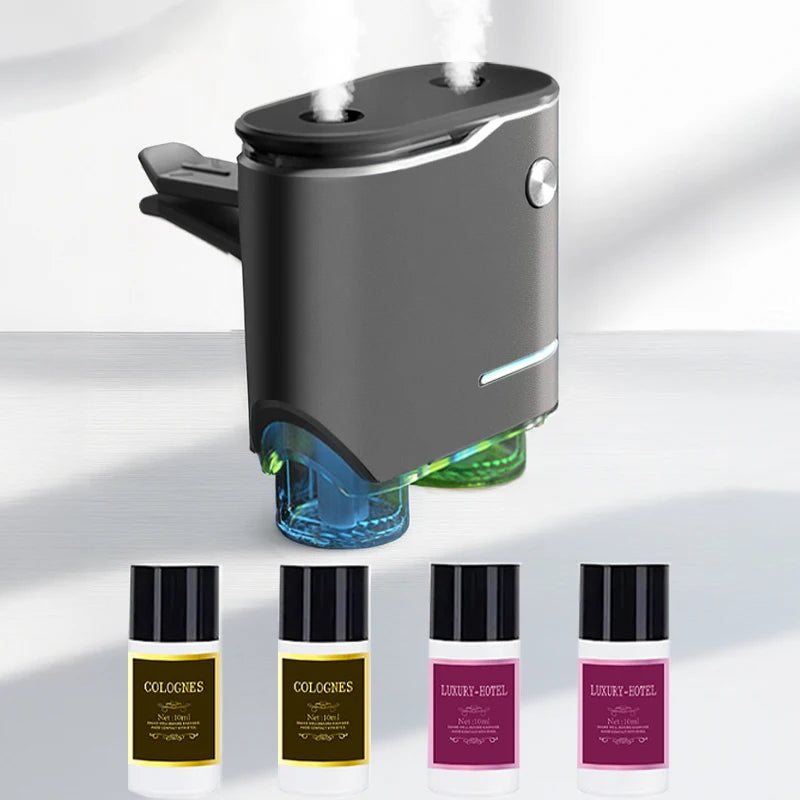 Car air freshener, three strengths adjustable, car aromatherapy machine, portable freshener perfume fragrance