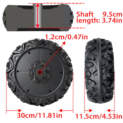 21CM/25CM/30CM,8/10/12in Children Electric Ride on Car EVA Solid Rubber Alligator Tire,Kart drifting car tire,Coupler, bearing