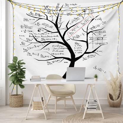 Math Equation Tapestry Mathematics Formula Tapestries for Kids Boys Girls Students Educational Wall Hangings Child Room Decor