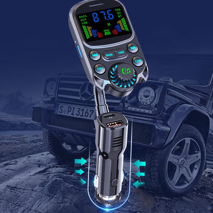 Bluetooth-compatible Car Kit Cigarette Lighter Handsfree FM Transmitter AUX Audio Wireless MP3 Player PD QC3.0 Car Quick Charger