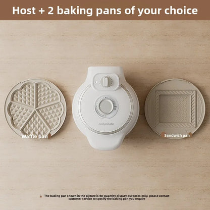 220V mollyestelle Electric Breakfast Maker for Egg Waffle Sandwich Pancake with Timer