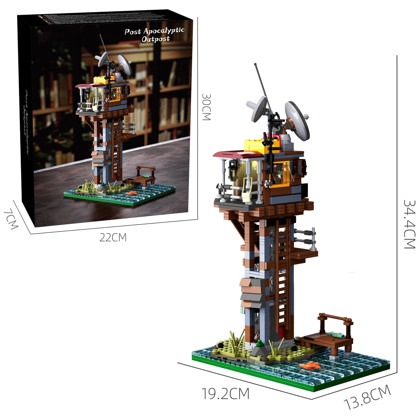 739PCS Watchtower Building Blocks Toy Kit, Creative Toy Ornament, Educational Model Assembly Toy, Kids Birthday Toy Gift