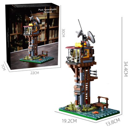 739PCS Watchtower Building Blocks Toy Kit, Creative Toy Ornament, Educational Model Assembly Toy, Kids Birthday Toy Gift