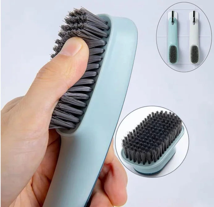 1 Pack Handheld Shoes Cleaning Brush Multifunctional Scrubbing Tool for Shoes Laundry Tile Bathtub Blue