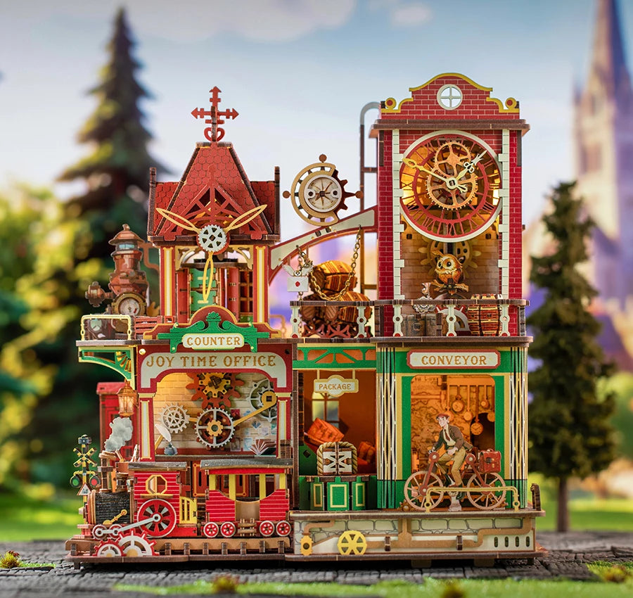 New DIY Big Doll House Wooden Miniature Kit Furniture Litht Dollhouse Furniture Handmade Case Model Assembly Toys Birthday Gifts
