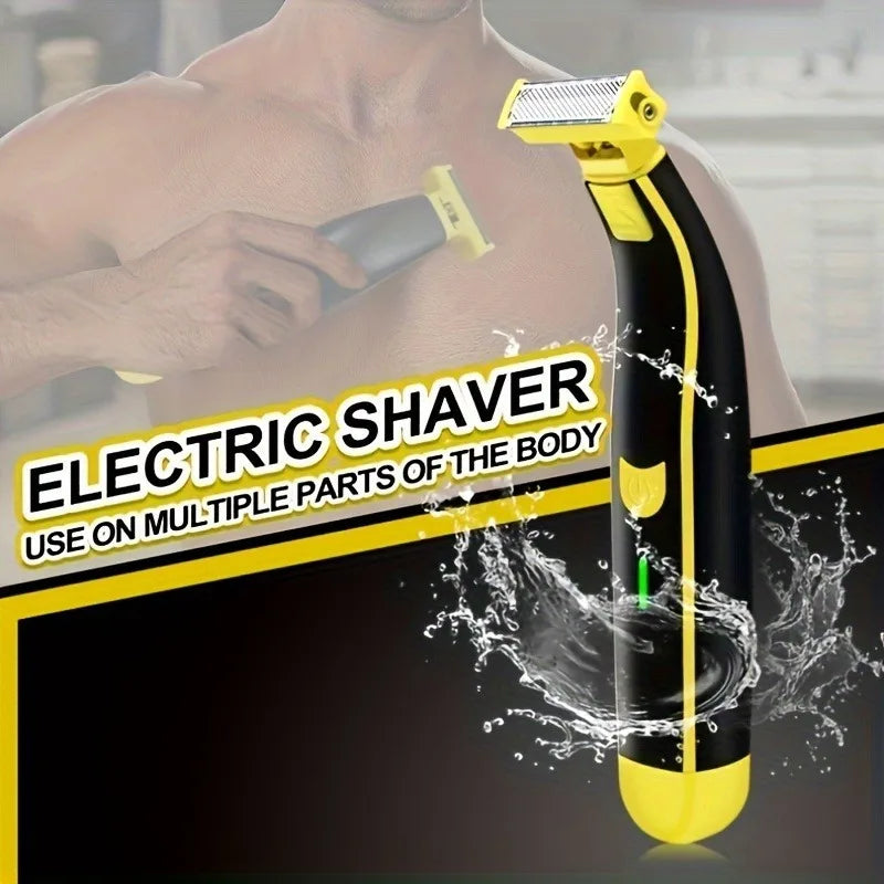 Waterproof Electric Shaver Wet And Dry Body Hair Trimmer USB Rechargeable Razor Men's Beard Trimmer Shaving Machine