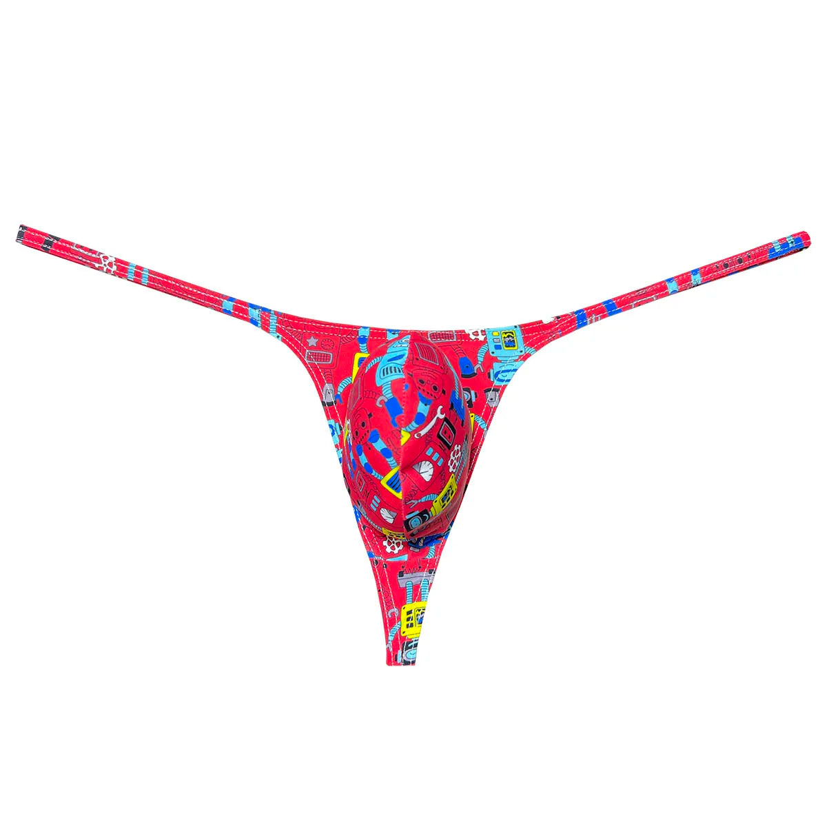 Mens G-String Underwear Thong Multicolor Print Men Low Rise Bikini Briefs Pouch Breathable Thong for Men Quick-dry Mini Panties