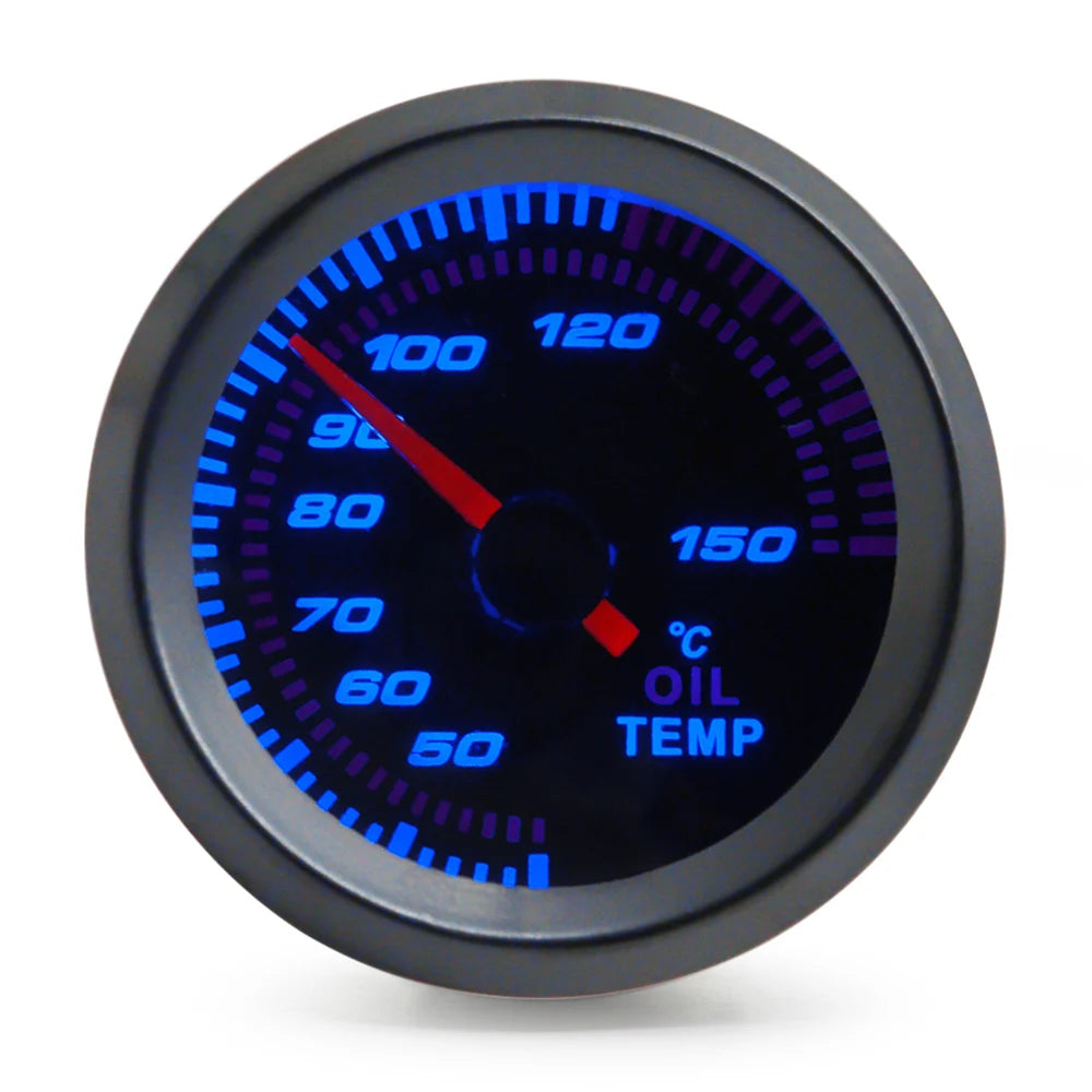 52mm Boost/Vacuum/Water Temp/Oil Temp/Oil Press/Voltage/Tachometer/Air Fuel Ratio/EGT Gauge Analog Blue Led+ 52MM Gauge Pods
