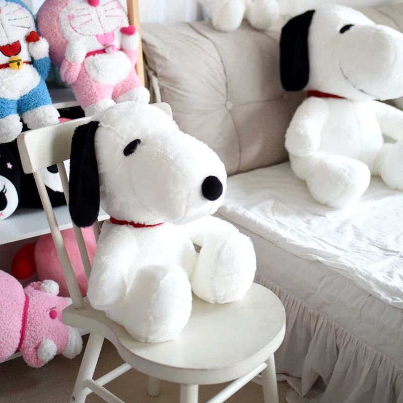 Kawaii Big Size Snoopy Plush Toy White Dog Snoopy Plushies Toy Pillow Stuffed Doll Cuddly Puppy Doll Animal Birthday Gifts