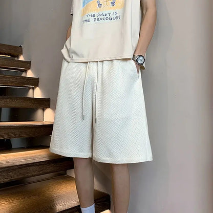 2026 Summer New American Style 290g Herringbone Shorts for Men