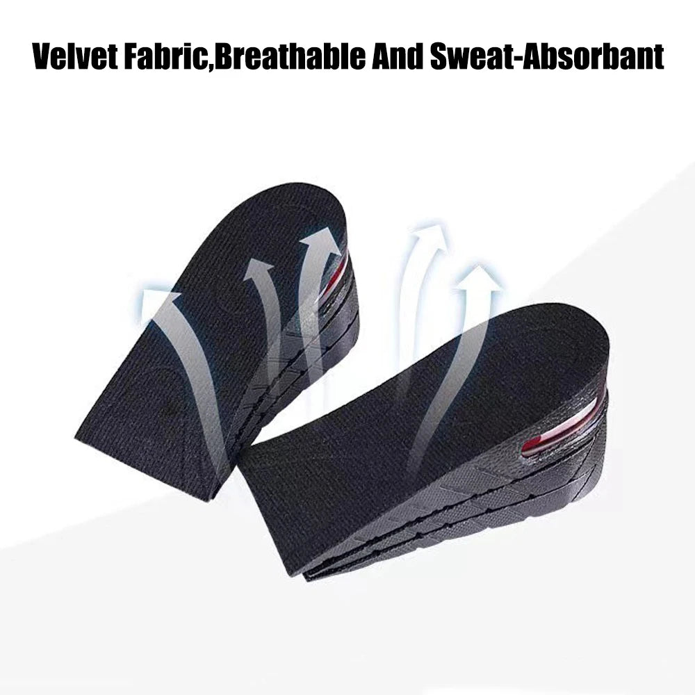 Height Increase Insoles Men Women Elevator Shoes Cushion Unisex Sneakers Heel Lifting Insert Heighten Half Insoles  Accessories