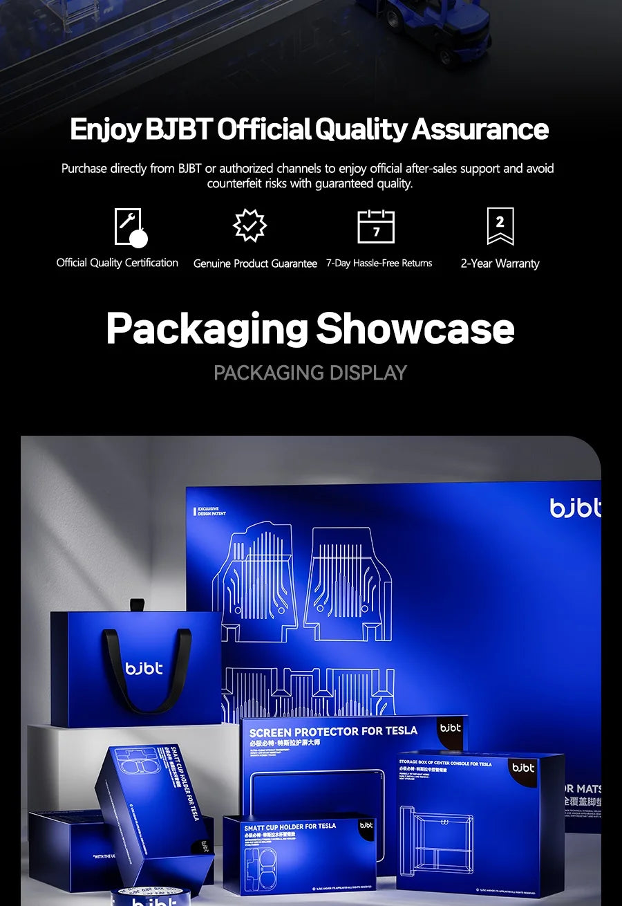 2-in-1 BJBT Tempered Glass Screen Protector for Tesla Model 3 Y Juniper Accessories 2025 2026 Case With Protective Frame