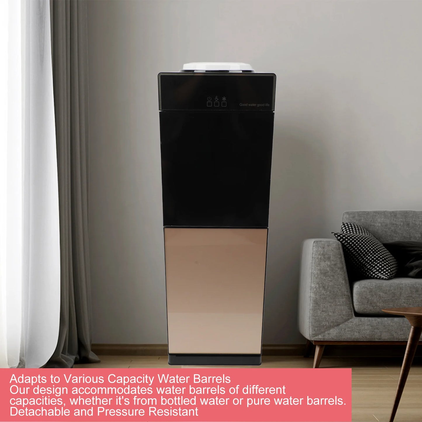 Standing Water Dispenser Top Loading Hot and Cold Water Dispenser Water Cooler for Home  Floor Standing Water Dispenser