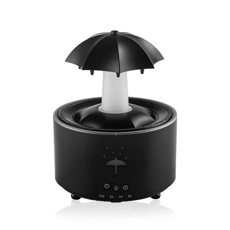 Ultra Quiet Raindrop Humidifier with 7 Color Light Aromatherapy Diffuser for Bedroom Desktop Sleep Aid Creative Gift