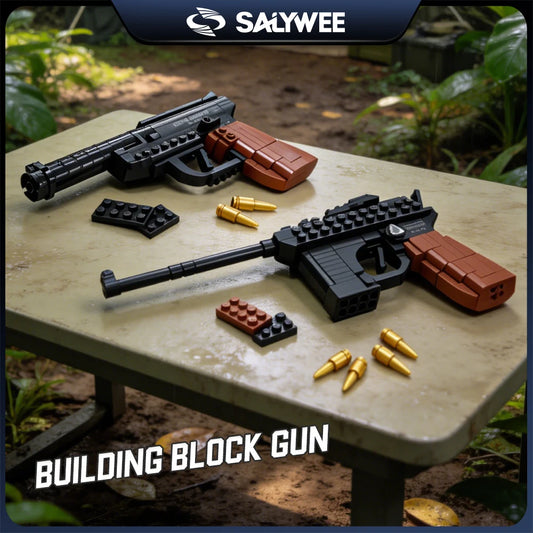 DIY Assembled Handgun Building Blocks, Simulation Gun Educational Toy, Nice Birthday Holiday Gift For Kids Boys Home Decoration