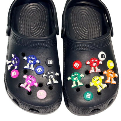 Wholesale 8-100Pcs Chocolate Beans PVC Shoe Buckle Charms Kids Popular Sandal Designer Ornament DIY Birthday Gifts