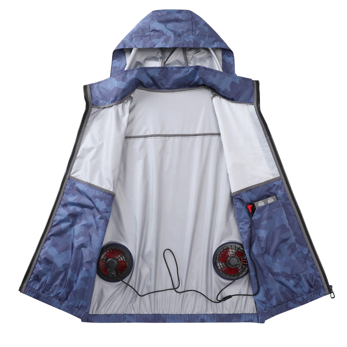 New Heatstroke Prevention And Cooling Sleeveless Coat Outdoor Fishing Construction Site Work With Fan Vest(Excluding Power Bank)