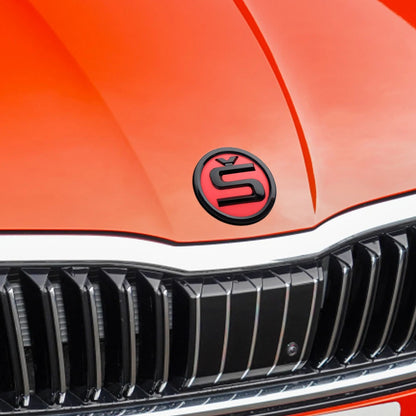 8/9/10cm Emblem Car Front Hood Badge Rear Trunk Sticker for Skoda Octavia Rapid Fabia S Logo Superb KAMIQ Kodiaq VRS Accessories