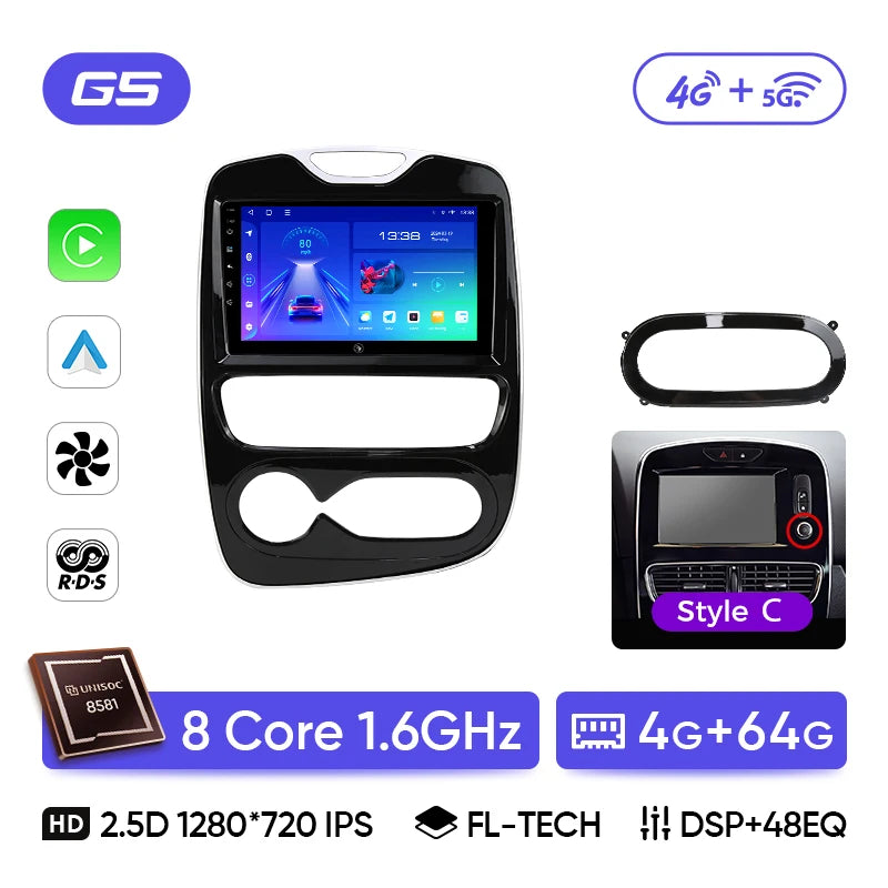 Ainavi Car Radio For Renault Clio 4 2012 2013 2014 2015 2016 2017 2018 Wireless Carplay Android Auto Multimedia 2 Din autoradio