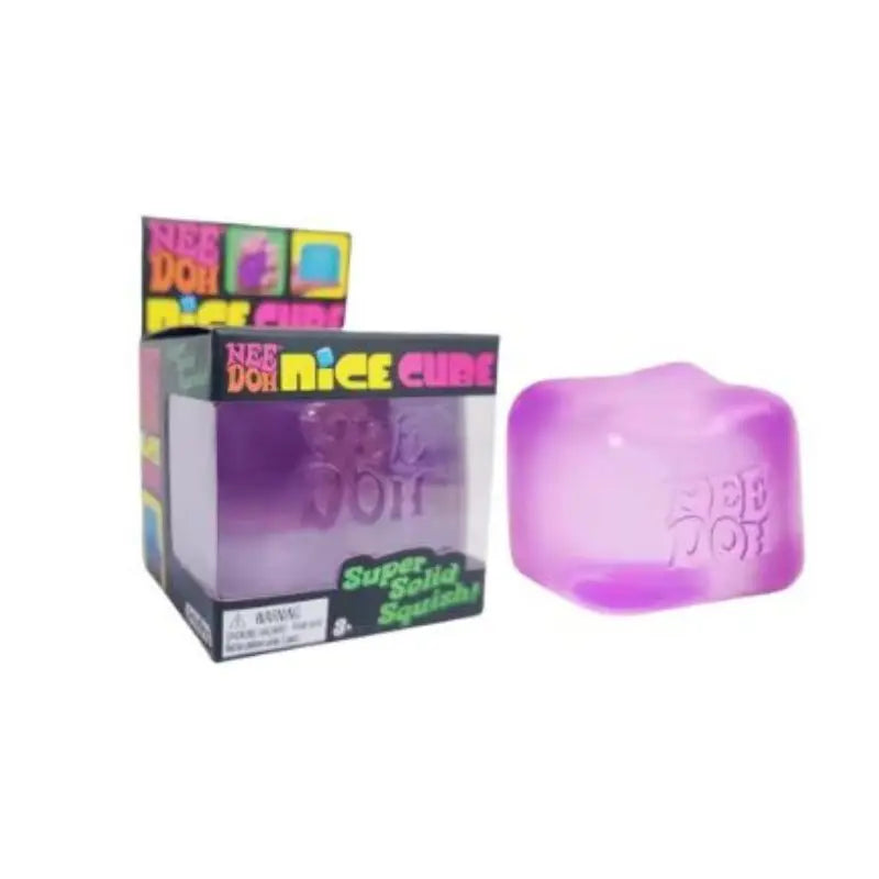 Schylling Nee Doh Jellyfish & Cube Squish Toy, Soft Jelly Squeeze Stress Relief Fidget Toy, Sensory NeeDoh for Kids & Adults