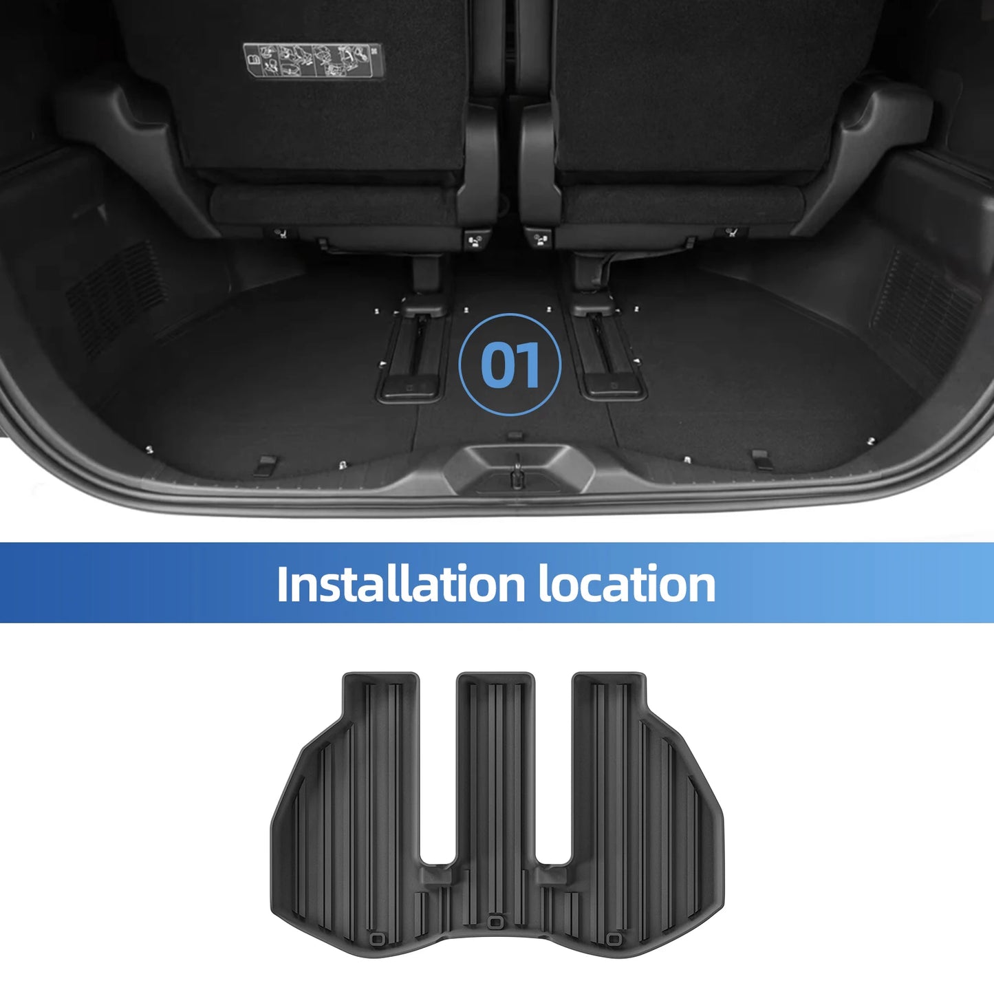 Right Drive for Toyota ALPHARD40 AH40 40 Series 2024 TPE All-weather Floor Mats Trunk Pad Anti-slip Cargo Liner Car Accessories