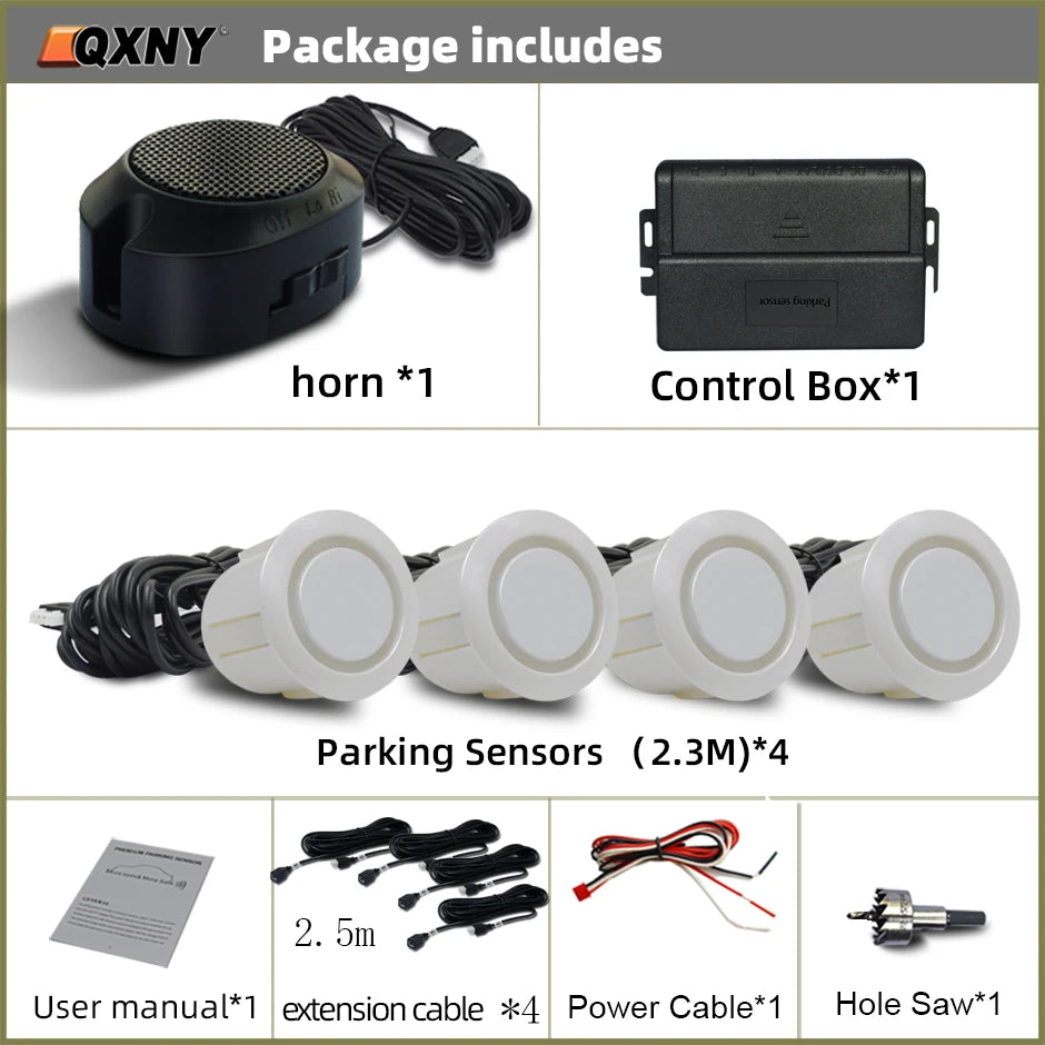 Parktronic Front Parking Sensor Kit For A Special Purpose,  Vehicle Backup Radar Assistant System Buzzer Alarm Volume Universal