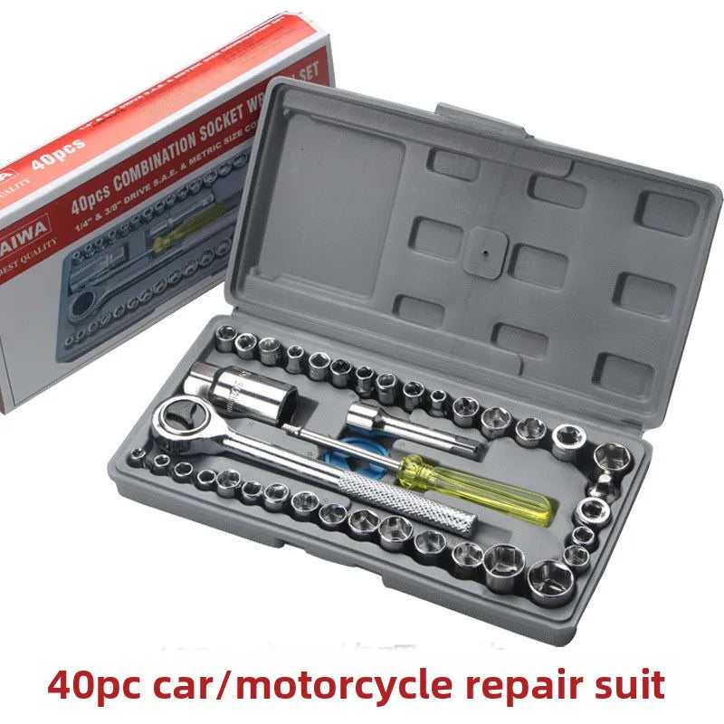 SNJUE Car Repair Tool Set Socket Box Toolbox Kit Emergency Vehicle Tools for Onboard Car Maintenance High Quality Durable Tools