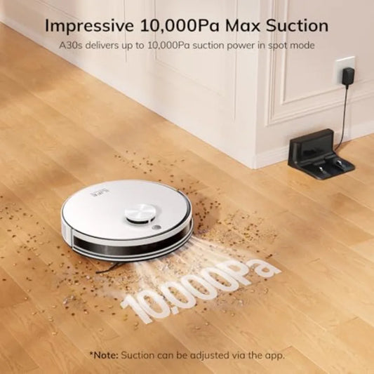 Robot Vacuum, 10000Pa Max Suction Robotic Vacuum Cleaner with LiDAR Navigation, Home Mapping, No-Go Zone, 150 Mins, 2.4G WiFi/A