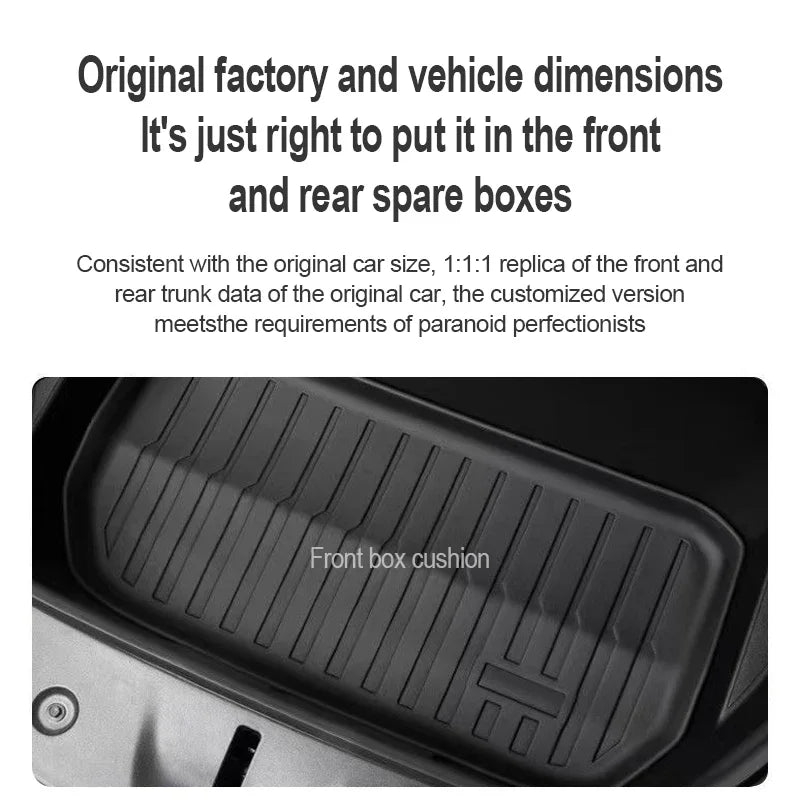TPE Car Floor Mats for New Tesla Model Y Standard 2025+ Waterproof Cargo Liner Non-Slip Trunk Mats Foot Pads Luggage Mat ModelY