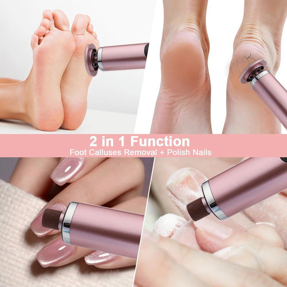 Foot Care Tool 2-in-1 Foot and Hand Electric Care Tools,Polish and Smooth,Shine Toenails Electric Callus Remover Pedicure File