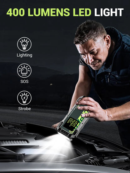 YESPER 4000A Heavy Duty Jump Starter for Diesel Truck SUV – 24000mAh PD 100W Power Bank, Starts 10L Gas Diesel, 3 Mode Light