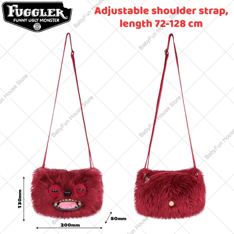 Original Fuggler Funny Ugly Teeth Monster Plush Toys Shoulder Bag Wide Eyed Weirdo Sphynx Cat Sir Belch Peluche Dolls Crossbags