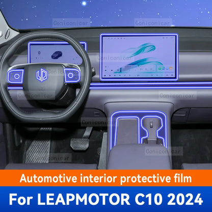 For LEAPMOTOR C10 2025 Car Interior Panel Dashboard Center console Anti-Scratch Protective Film Accessories Sticker