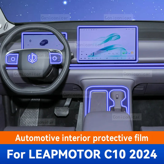 For LEAPMOTOR C10 2025 Car Interior Panel Dashboard Center console Anti-Scratch Protective Film Accessories Sticker