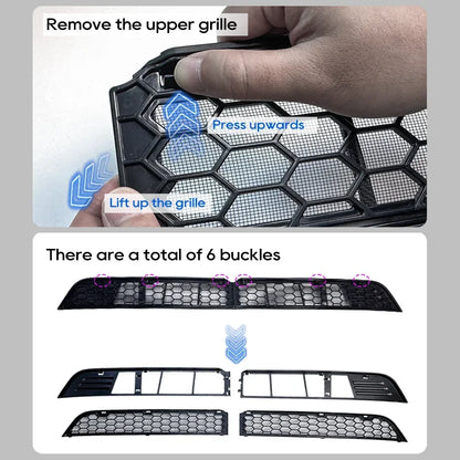 For Tesla Model Y Juniper 2025 2026 Inner Vent Grille Front Lower Bumper Anti Insect Net YL Mesh Air Inlet Anti Dust Proof Cover