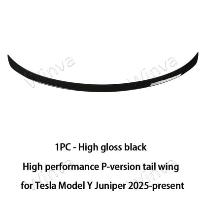 For Tesla Model Y Juniper 2025 2026 Spoiler High Performance Trunk Wings Matte ABS Carbon Pattern Tail Car Modified Accessories