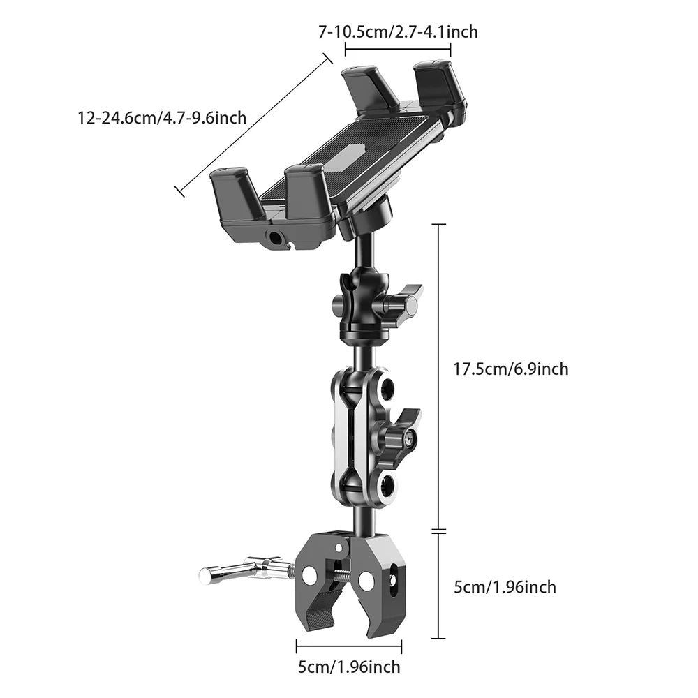 Tablet stand suitable for treadmill,, wheelchair, golf cart, microphone,exercise bike,stroller
