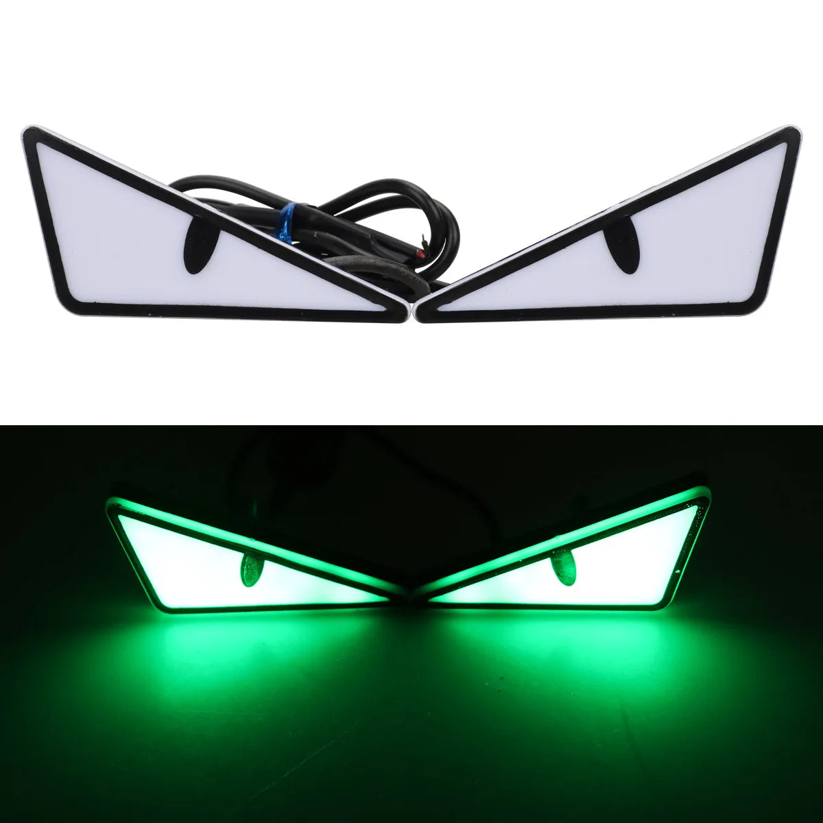 2PCS Car LED Devil Eyes Light Universal Demon Eyes Headlight Motorcycle Mini Turn Signal Flasher Tail Lamp Auto Decoration Light