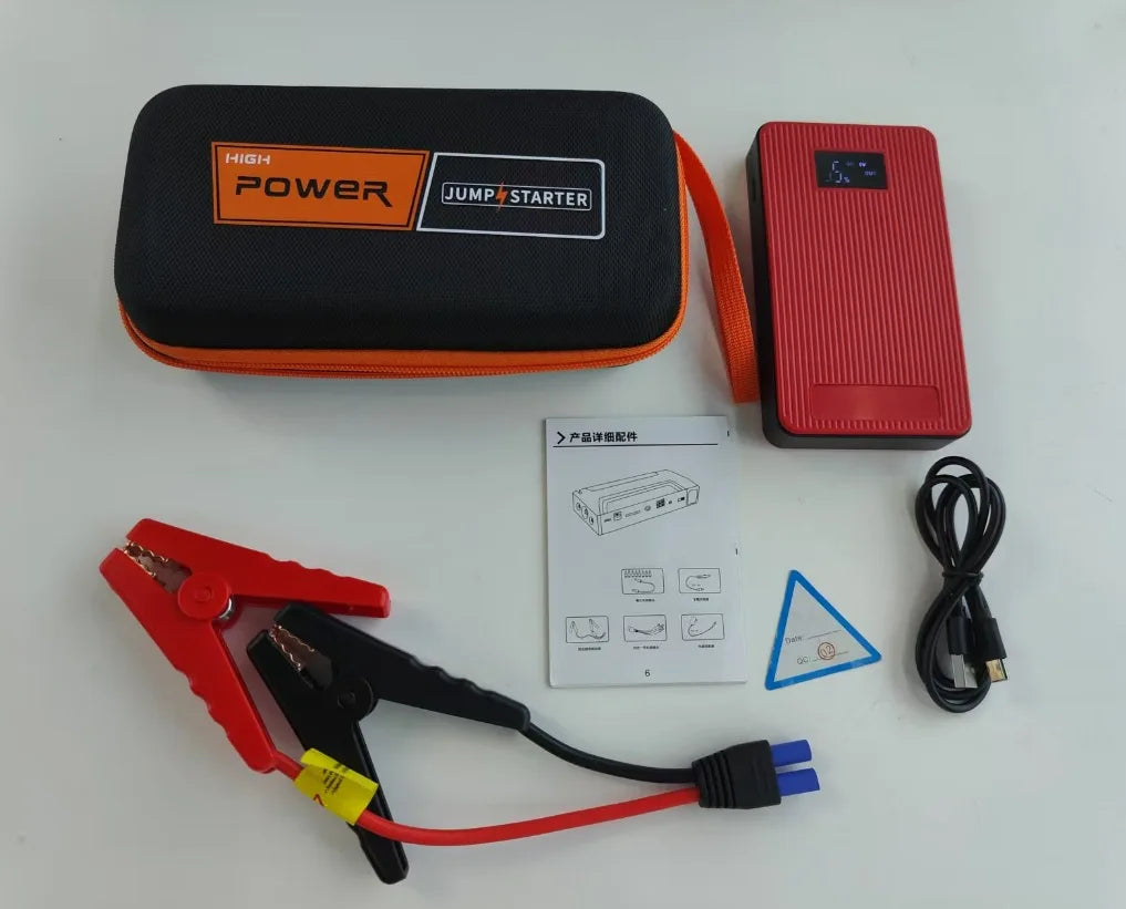 Car Motorcycle Emergency Jump Starter 12V, Vehicle Battery Booster Power Bank, Rescue Tool for Auto SUV Petrol Diesel