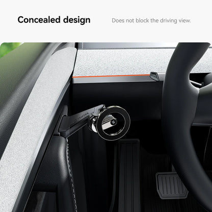 YZ For Tesla Model 3 Y Highland Juniper Door Handle Magnetic Car Phone Holder 360 Degree Rotation Metal Car Mount for All Phones
