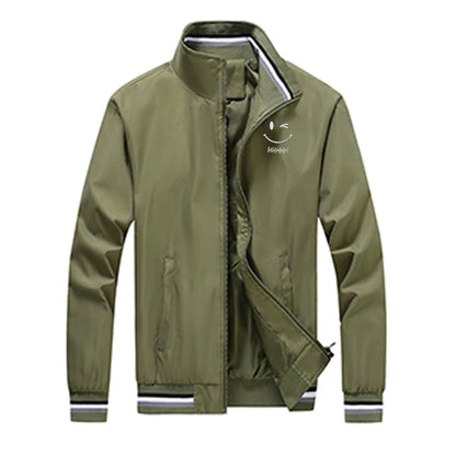 2026Men's button-down casual zip-up jacket - Outdoor sport coat - Men's windproof jacket - Waterproof bomber jacket