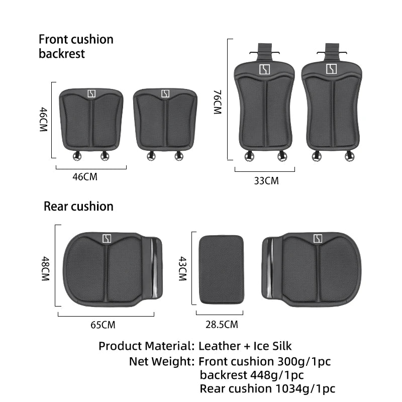 Car Seat Cover Front Rear Seat Ice Silk Cushion Pad Protective Mat For Zeekr X 7X Krypton MIX 009 007 001 007 009 2025 2022 2023