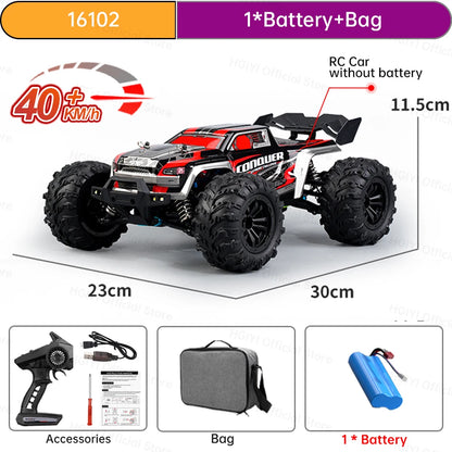 Teeggi 16101 /16102 PRO 1:16 70KM/H 4WD High Speed RC Car With LED Light Drift RC Off-Road Car Monster Truck Toy For Kid Gifts
