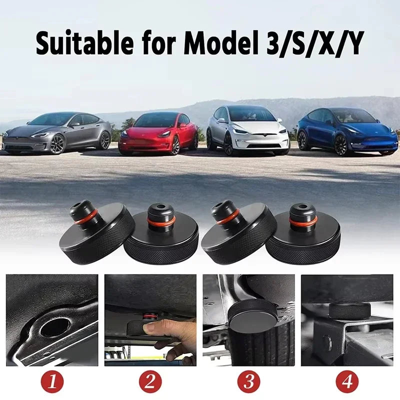 4pcs Lifting Jack Pads for Tesla Model 3 Y S X Juniper 2026 2025 2024 Accessories Rubber Pucks Chassis Lift Stands Adapter Case