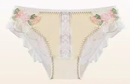 Sweet Innocent Japanese Style Lingerie Set Cute Soft Wireless Bra Gathered Push Up Thin Fabric Summer Lightweight Underwear S-XL