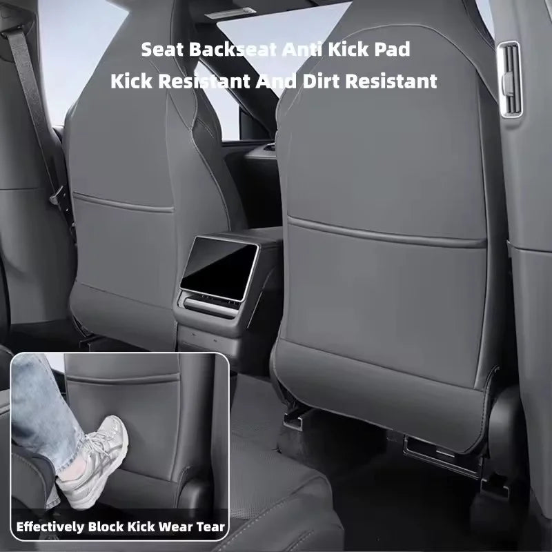 Car Seat Backrest Anti Kick Pad For Tesla Model YL Six Seats 2026 Leather Full Surround Seat Back Anti Scratch Protector Mat