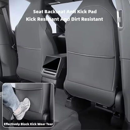 Car Seat Backrest Anti Kick Pad For Tesla Model YL Six Seats 2026 Leather Full Surround Seat Back Anti Scratch Protector Mat